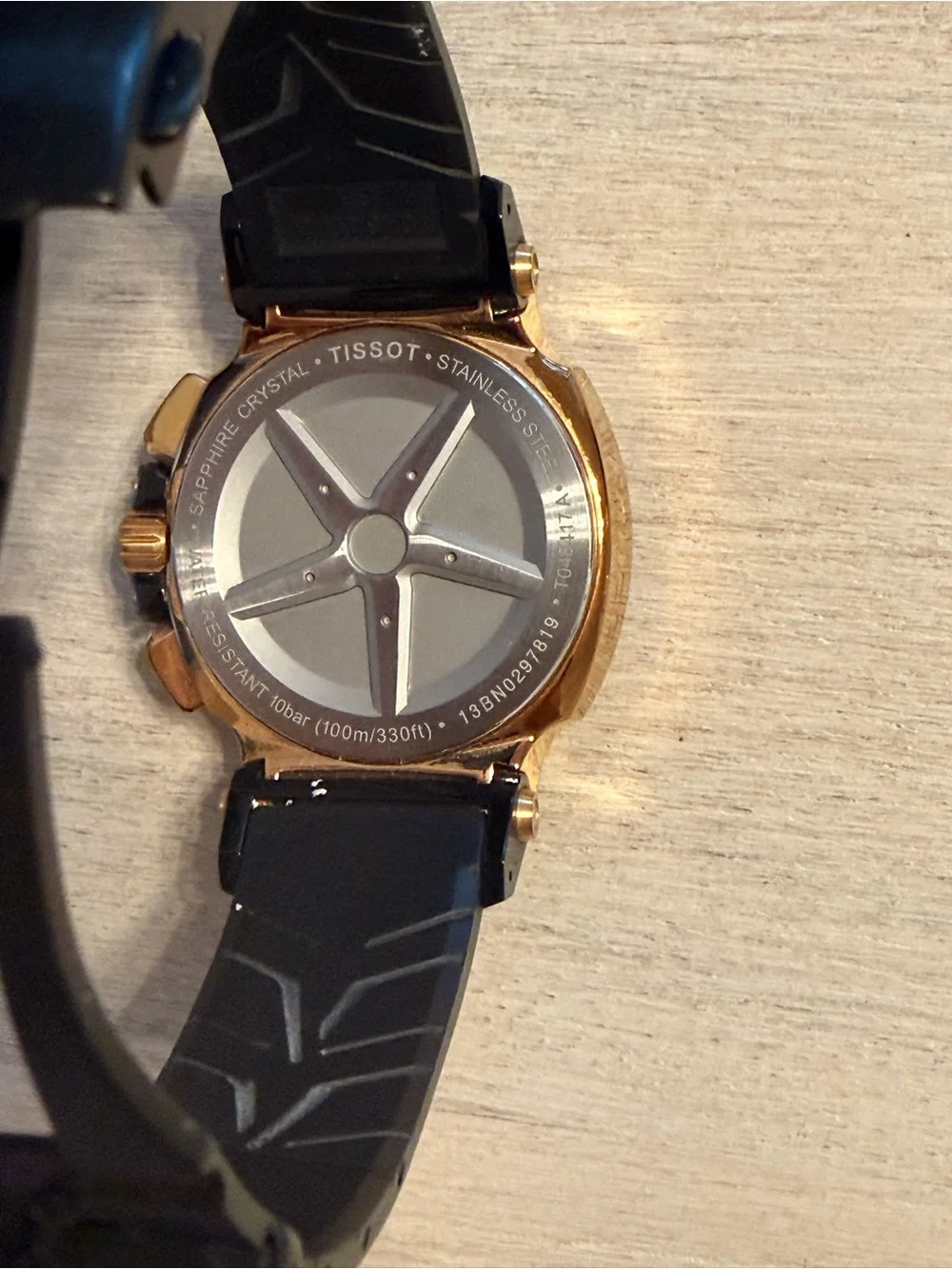 Tissot Men's Black and Gold Sport Chronograph Watch
